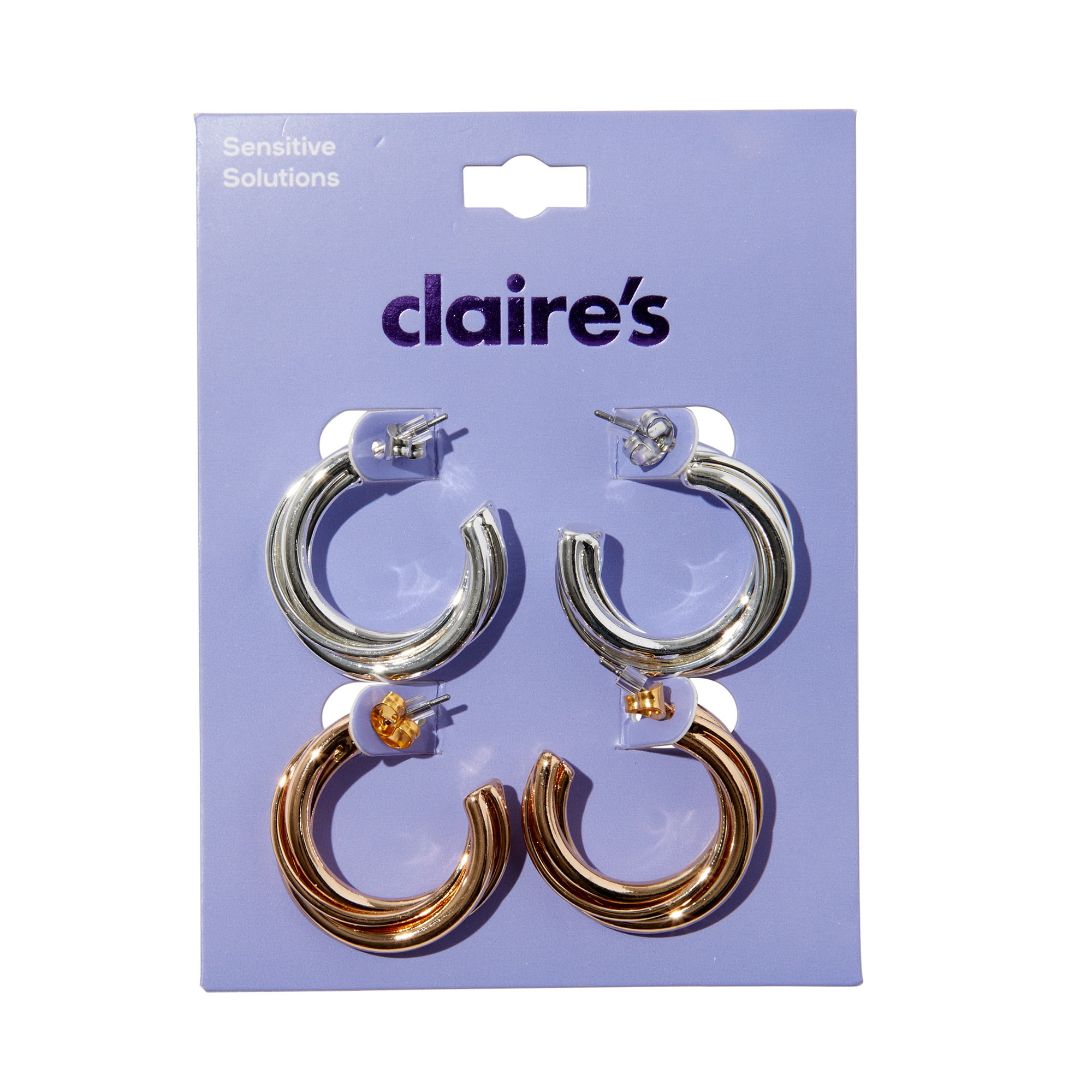 Claire's Earrings Hoops Small Gold Claire's Teen Girls Gold