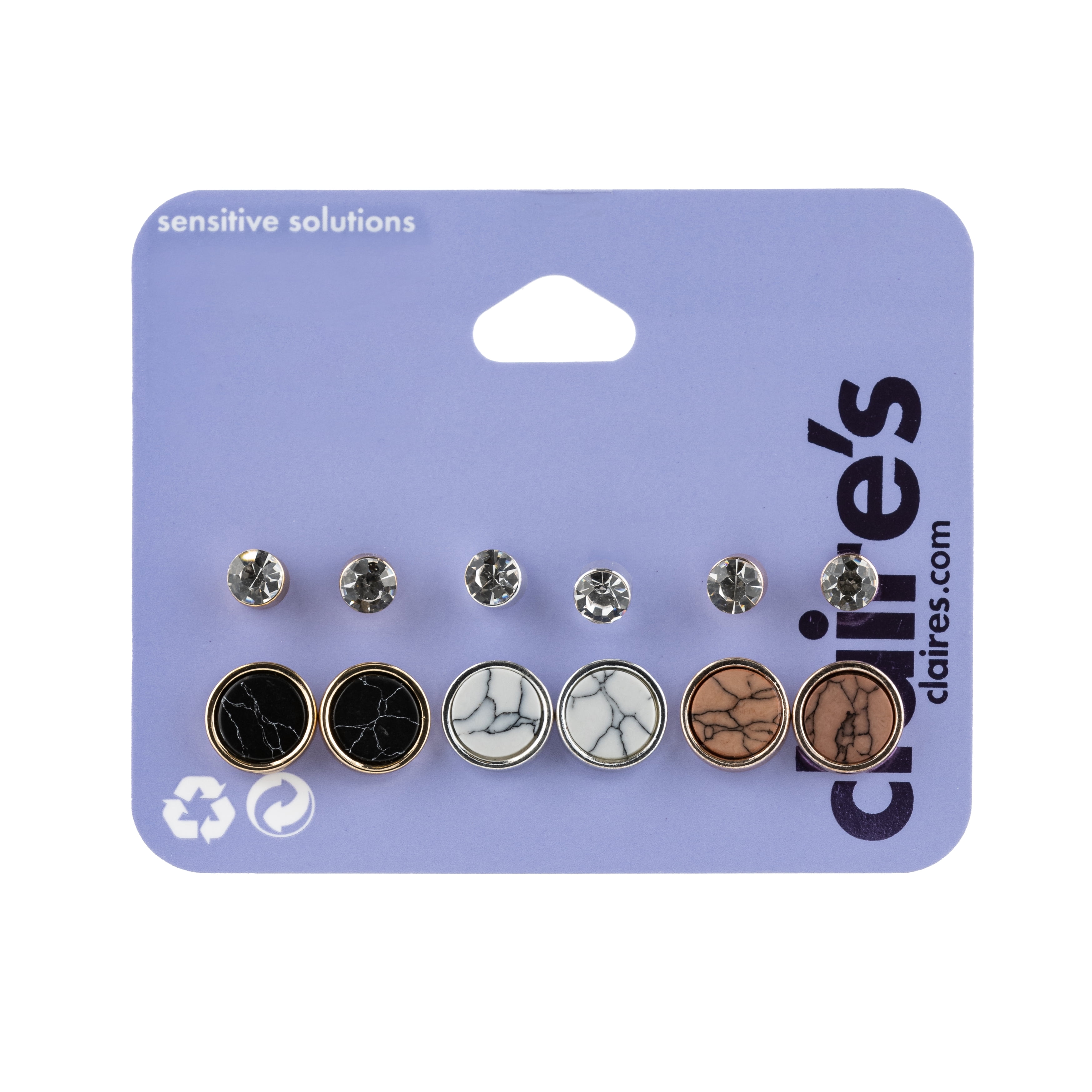 Mixed Metal Earring Back Replacements - 12 Pack