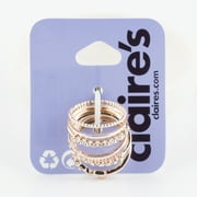 Claires Teenagers Rose Gold Love Rings, Assorted Set, Size 8, 6 Pack, 06964