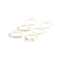thumbnail image 1 of Claire's Teenager's Rose Gold Love Rings, Assorted Set, Size 9, 6 Pack, 06966, 1 of 3