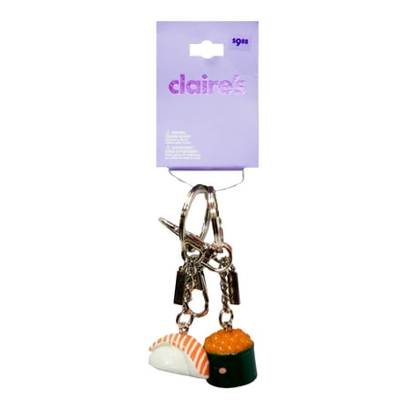 Claire's Teenagers Sushi Best Friends Metal Keychains, Keyring Set, 2 Pack
