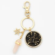 Claires Tween Accessories Zodiac Keyring with Gemstone Star and Pink Crystal, Virgo