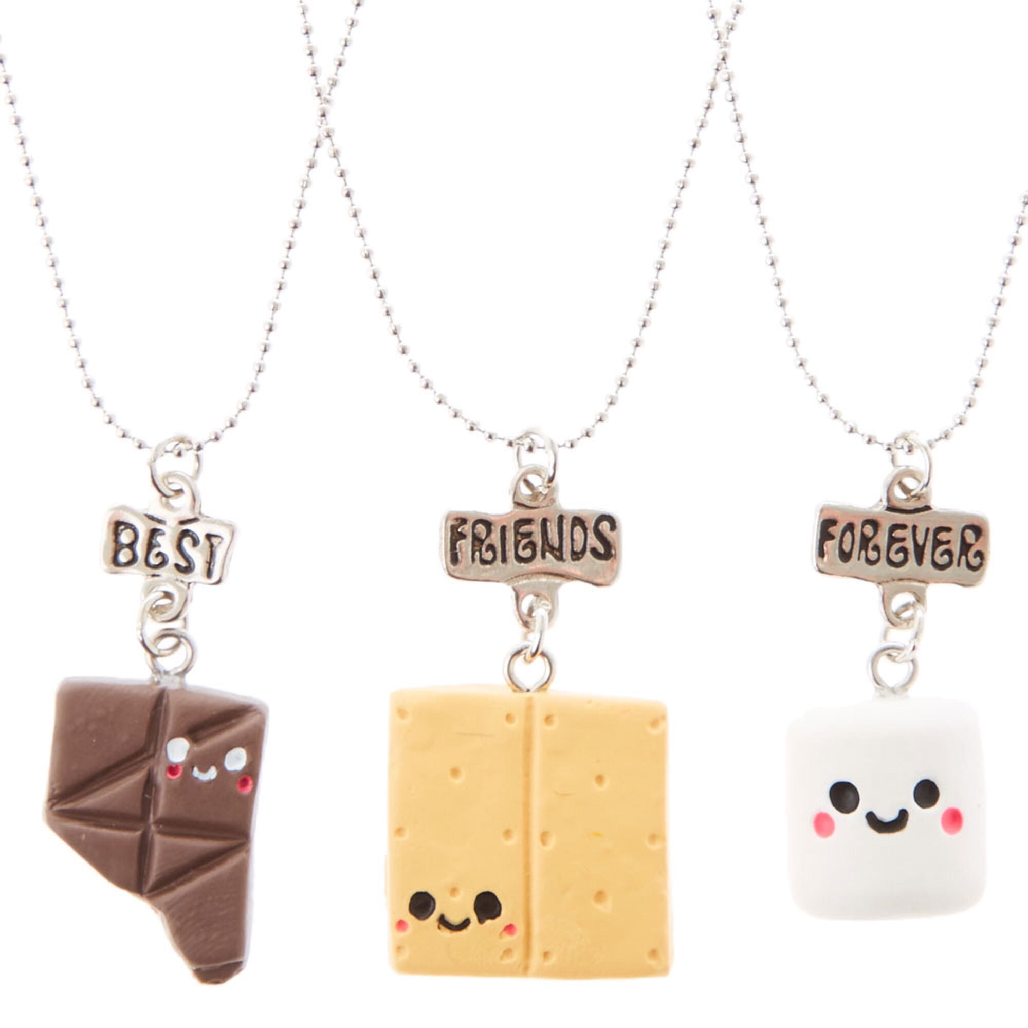 Set of 3 friend necklaces - Friendship necklaces 3 friend gift, Friend –  Little Happies Co