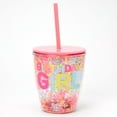 thumbnail image 1 of Claire's Tween Girls' Birthday Girl Pink Confetti Shaker Tumbler, Pink, 27172, 1 of 1