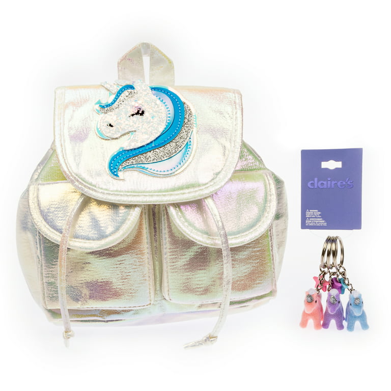 Claire's Tween Girls Unicorn Accessory Bundle, Holiday Gifts, Backpack and  Keychains, 88283
