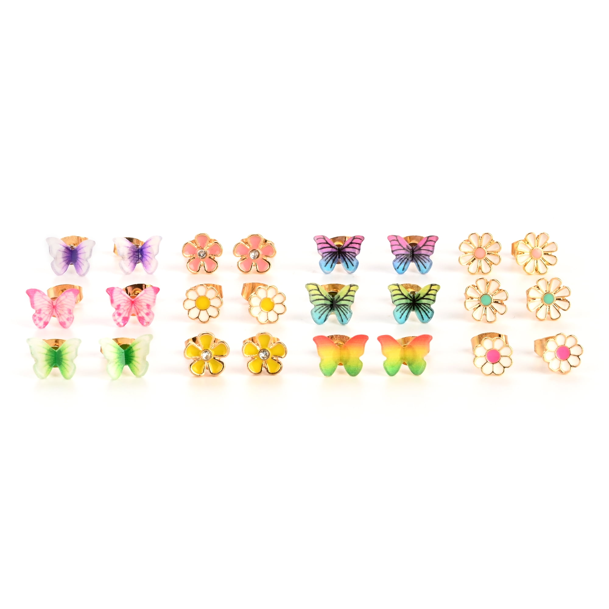 Girl's Starlet Shimmer Set of 5 Multi Butterfly Rings Girl's Starlet Shimmer Set of 5 Multi Butterfly Rings