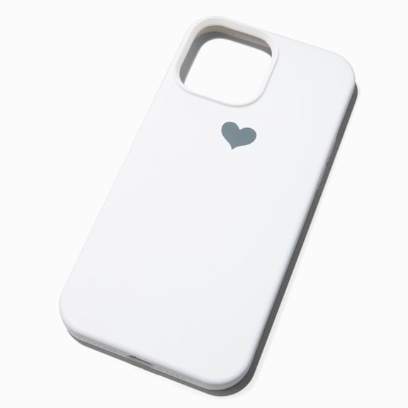 Claire's White Heart Phone Case - Fits iPhone 13 Pro Max