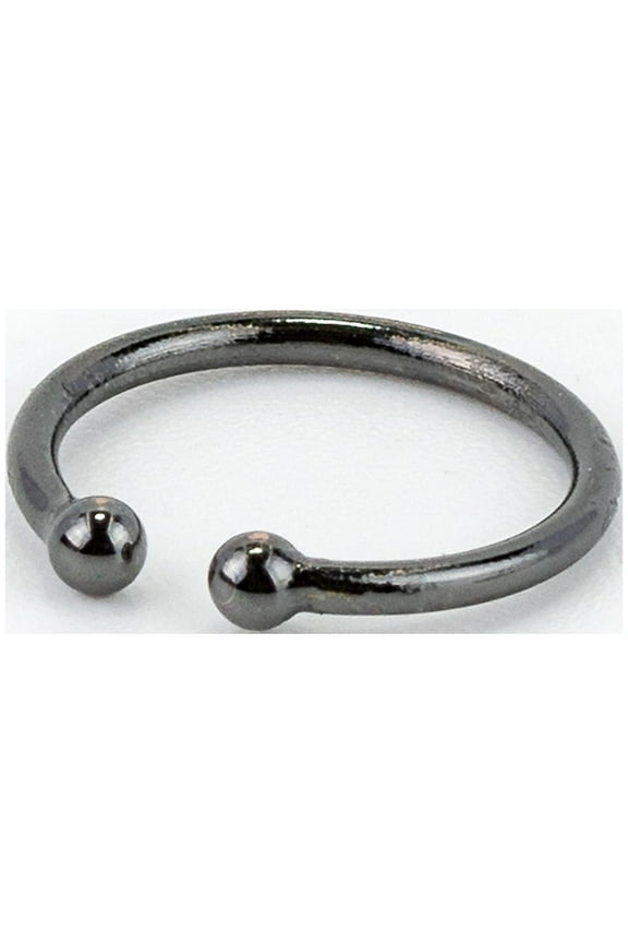 Women's Black Faux Nose Ring, Cuff Closure, 1 Pack, 54786