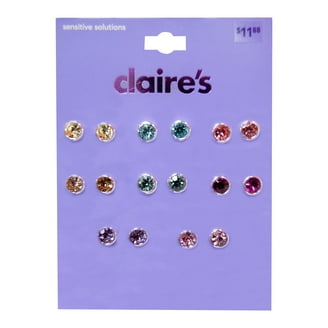全新 Claire set tops AM1335 Claire's Girls 12 Pairs of Stud Earrings Choose Colored