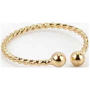 Claires Womens Gold Braided Faux Hoop Nose Ring, Adjustable Cuff Closure, 1 Pack, 54839