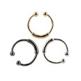 thumbnail image 1 of Claire's Women's Mixed Metal Barred Faux Hoop Nose Rings, Cuff Closure, 3 Pack, 36055, 1 of 6