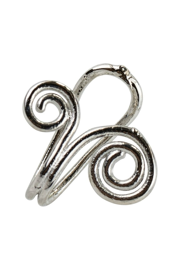 Teen and Adult Silver Swirl Faux Nose Ring, Stainless Steel, 1 Pack, 61410