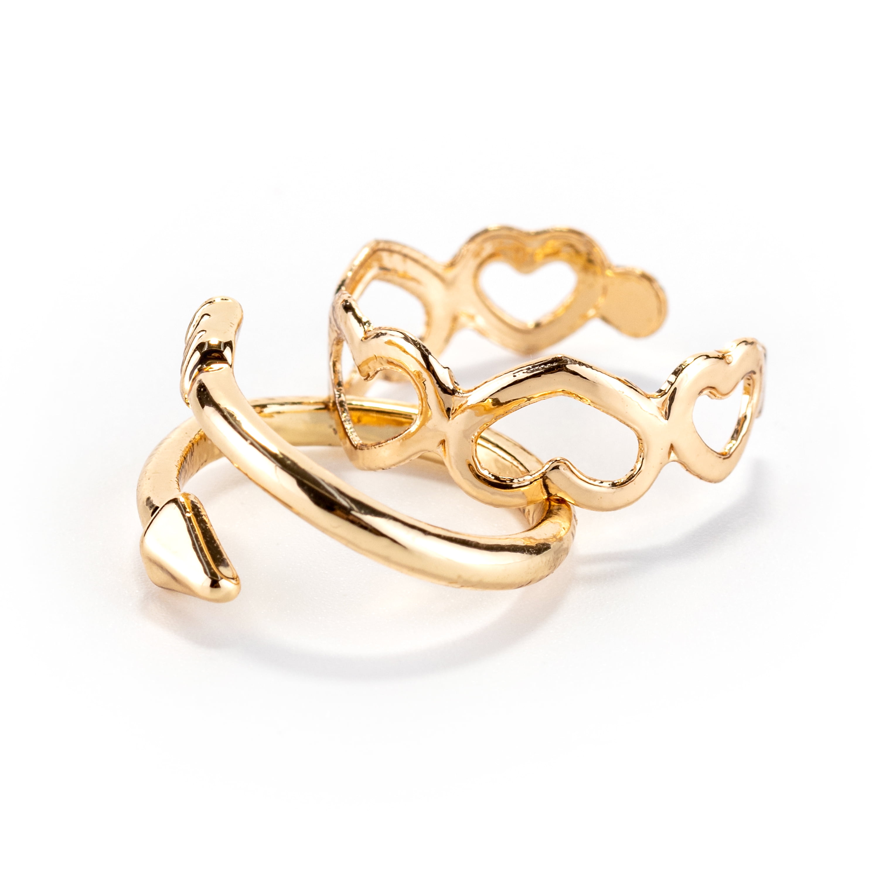Dcfywl731 5Pcs Toe Rings for Women Flower Open Cuff Toe Ring Heart  Adjustable Beach Gold Toe Rings Foot Jewelry Gift for Women Girl