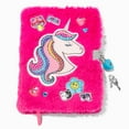 thumbnail image 1 of Claire's Y2K Unicorn Pink Polyester Lock Diary, 1 of 2