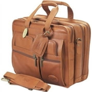 ClaireChase Executive Carrying Case Briefcase for 17 Notebook, Saddle