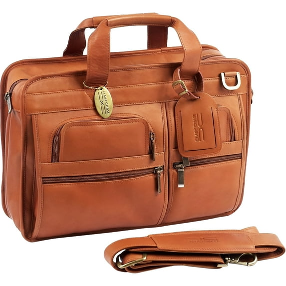 ClaireChase Slimline Carrying Case (Briefcase) for 17" Notebook, Saddle