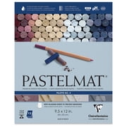 Clairefontaine - Ref 96111C - Pastelmat Pastel Card Pad No.4 12 Sheets - 360gsm Card - 24 x 30cm - Assorted Colours - Specially Formulated for Use with Pastels