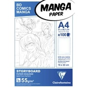 ورق رسم Clairefontaine Manga - لوحات لوحة القصة - 8 &times; 12