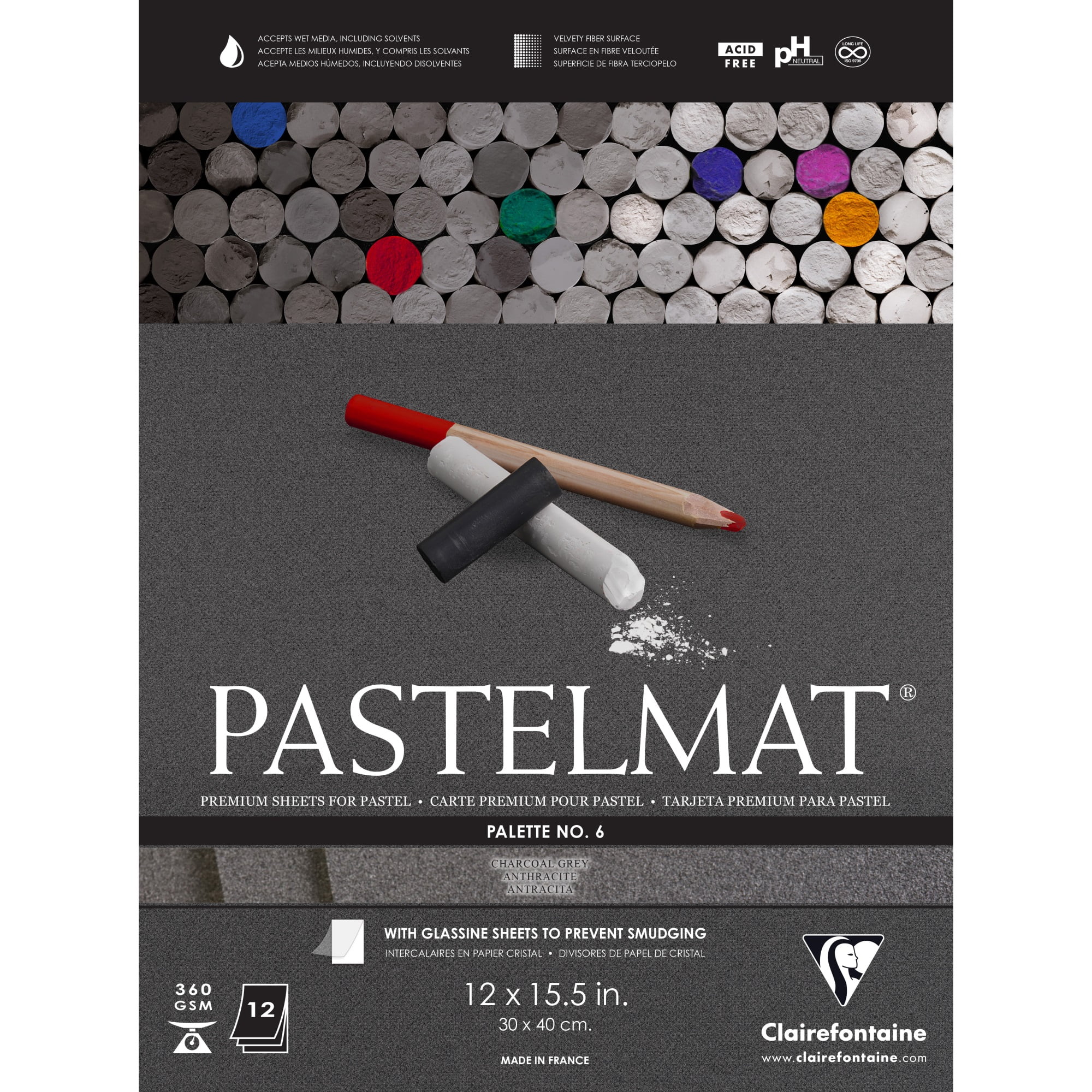Pastelmat Glued Pad - Palette No. 7 - (12 X 15 3/4 Inches) 30 X 40 Cm -  360G - 1