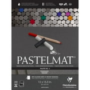 Clairefontaine Pastelmat Pad - 12 x 15-1/2, Charcoal Grey, 12 Sheets