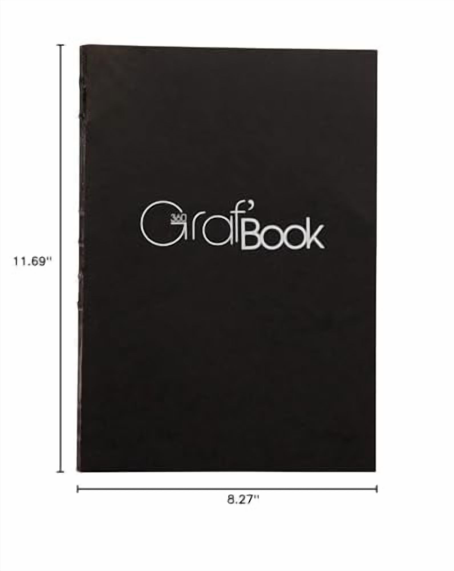 Clairefontaine - Ref 975802C - GRAF Book 360 - Binding Book (100 Sheets) - A4 in Size, 100gsm Paper, Acid Free, pH Neutral, Portrait Orientation - Black Cover