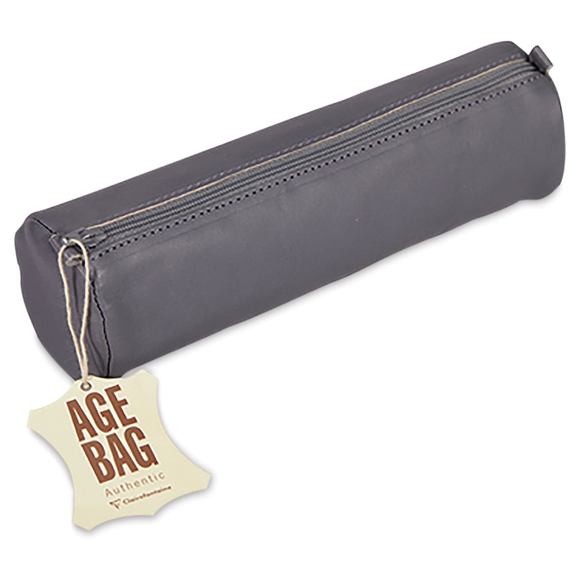 Clairefontaine Round Leather Pencil Case - Grey