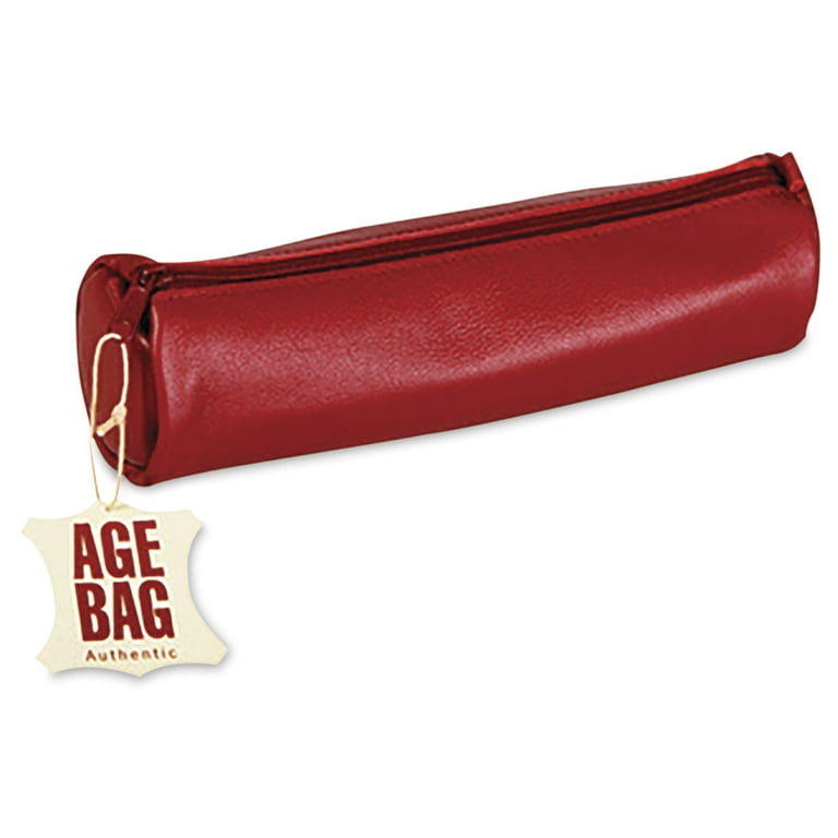 Clairefontaine BASIC Round Pencil Case, Ø7x22cm, Red, 1 Pack of 4.