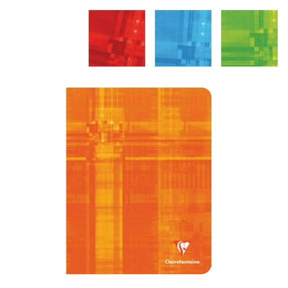 Clairefontaine Staplebound Notebook - Graph 48 sheets - 6 x 8 1/4 - Assorted Colors