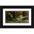 thumbnail image 1 of Clairin, Georges 24x14 Black Ornate Wood Framed with Double Matting Museum Art Print Titled - A Japanese Woman, 1 of 4