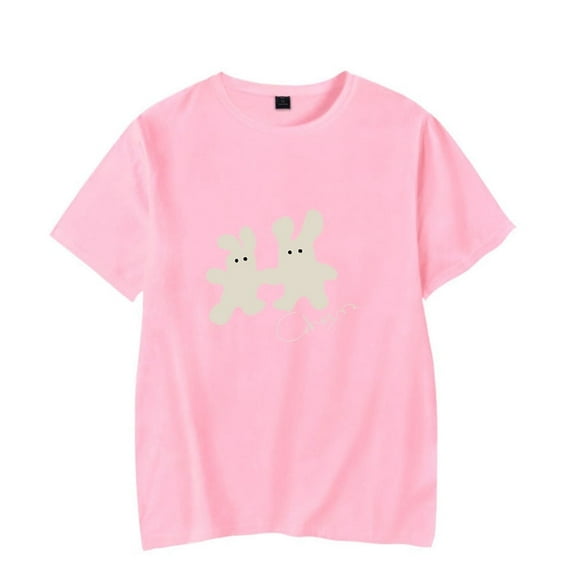 Clairo Charm Bunny Tour T-Shirts Casual Crewneck Short Sleeve for Men and Women in Summer