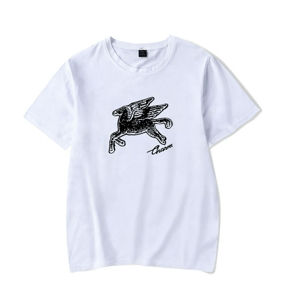 Clairo Charm Pegasus Tee New Logo Merch T-Shirts Cosplay Women Men Fashion Casual Crewneck Short Sleeve