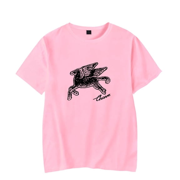 Clairo Charm Pegasus Tee New Logo Merch T-Shirts Cosplay Women Men Fashion Casual Crewneck Short Sleeve