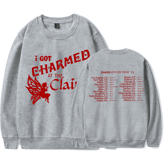 Clairo I Got Charmed at the Clairo Tour Crewneck Sweatshirt Merch Casual Sweatshirt Unisex Clothing