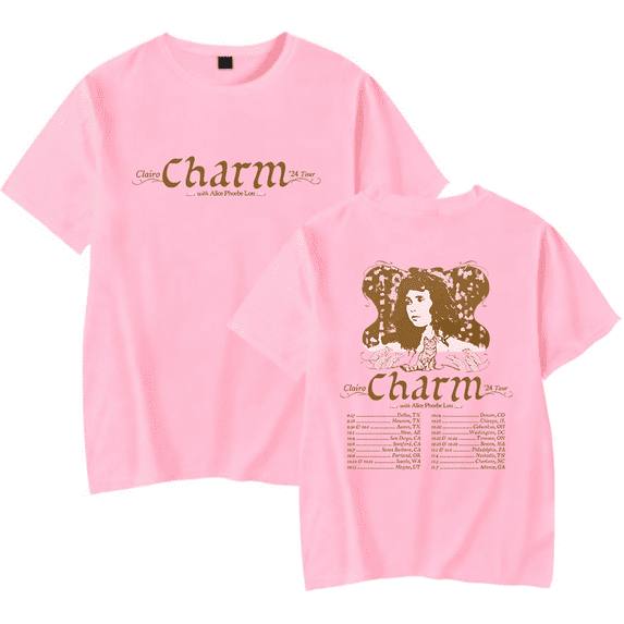 Clairo Merch Charm 24 Tour Tee New Logo Merch T-Shirts Cosplay Women Men Fashion Casual Crewneck Short Sleeve