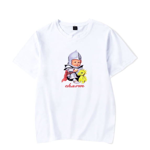 Clairo Merch Charm Baby Knight T-shirt Fashion t shirt Men Women Short Sleeve Tee Crewneck Top