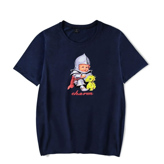 Clairo Merch Charm Baby Knight T-shirt Fashion t shirt Men Women Short Sleeve Tee Crewneck Top