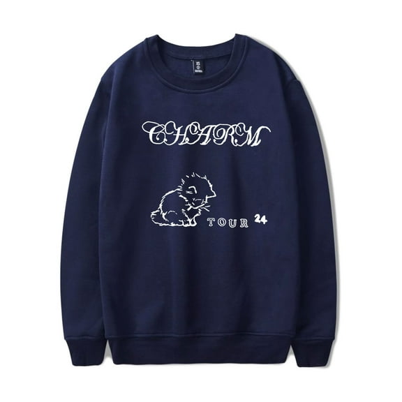 Clairo Merch Charm Cat Tour Sweatshirt Crewneck Men Women Long Sleeve Hoodie Pullover Top