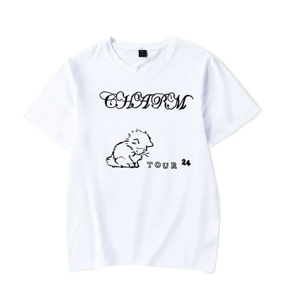 Clairo Merch Charm Cat Tour T-shirt Fashion t shirt Men Women Short Sleeve Tee Crewneck Top