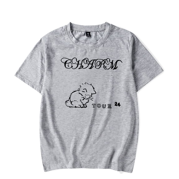 Clairo Merch Charm Cat Tour T-shirt Fashion t shirt Men Women Short Sleeve Tee Crewneck Top