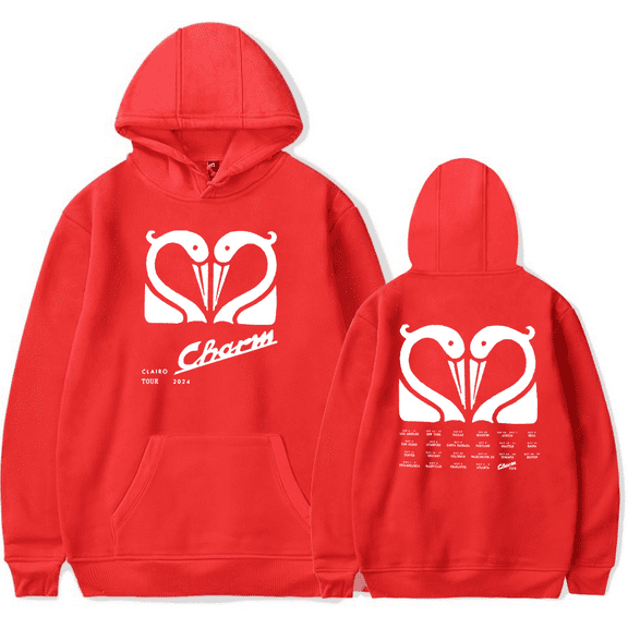 Clairo Merch Charm Swan Tour Hoodie Fashion Hoodies Men Women Long Sleeve Sweatshirt Pullover Top