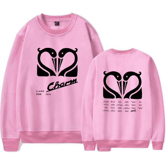 Clairo Merch Charm Swan Tour Sweatshirt Crewneck Men Women Long Sleeve Hoodie Pullover Top