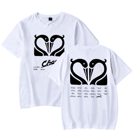 Clairo Merch Charm Swan Tour T-shirt Fashion t shirt Men Women Short Sleeve Tee Crewneck Top