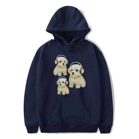 Clairo Merch Hoodie Men Women Fashion Dog Adorabe Headphone Puppy Merch Hoodies Unisex Sweatshirt Pullover