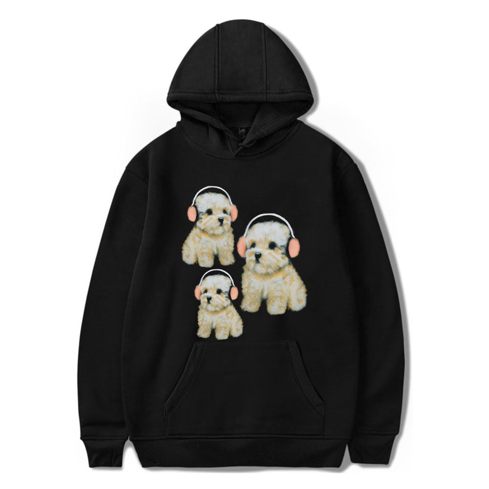 Clairo Merch Hoodie Men Women Fashion Dog Adorabe Headphone Puppy Merch Hoodies Unisex Sweatshirt Pullover Walmart