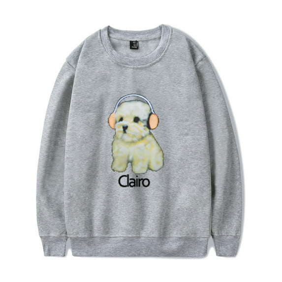Clairo Merch Sweatshirt Men Women Funny Cute Headphone Puppy Long Sleeve Shirt Sweatshirts Hoodie