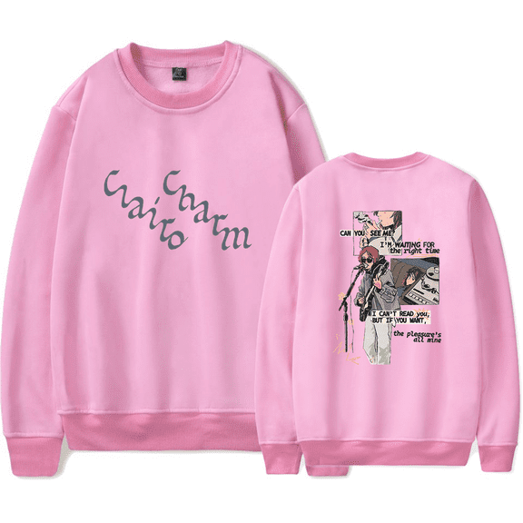 Clairo Merch Sweatshirts Charm Cartoon Can You See Me Long Sleeve Sweatshirt Music For Women Mens Crewneck Streetwear