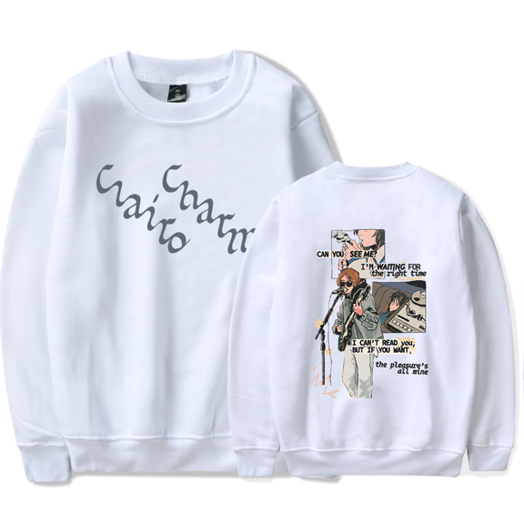 Clairo Merch Sweatshirts Charm Cartoon Can You See Me Long Sleeve Sweatshirt Music For Women Mens Crewneck Streetwear