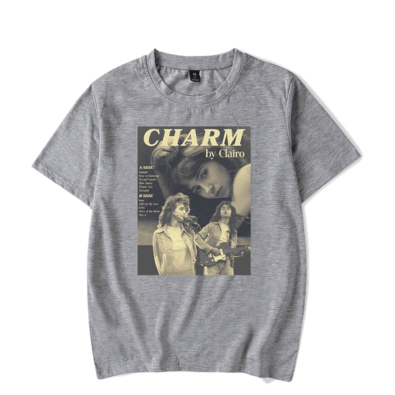 Clairo Merch T Shirts Charm Album Poster Vintage T-Shirts Tour Merch Short Sleeve For Men Women Top Tees