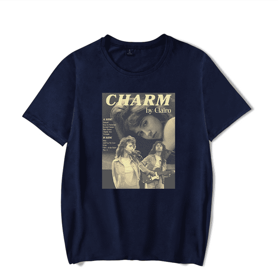 Clairo Merch T Shirts Charm Album Poster Vintage T-Shirts Tour Merch Short Sleeve For Men Women Top Tees