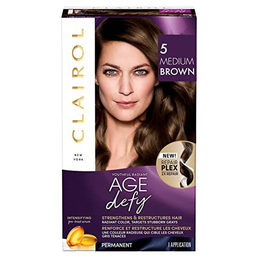 Clairol Age Defy Permanent Hair Dye 5 Medium Brown Hair Color Pack Of 1